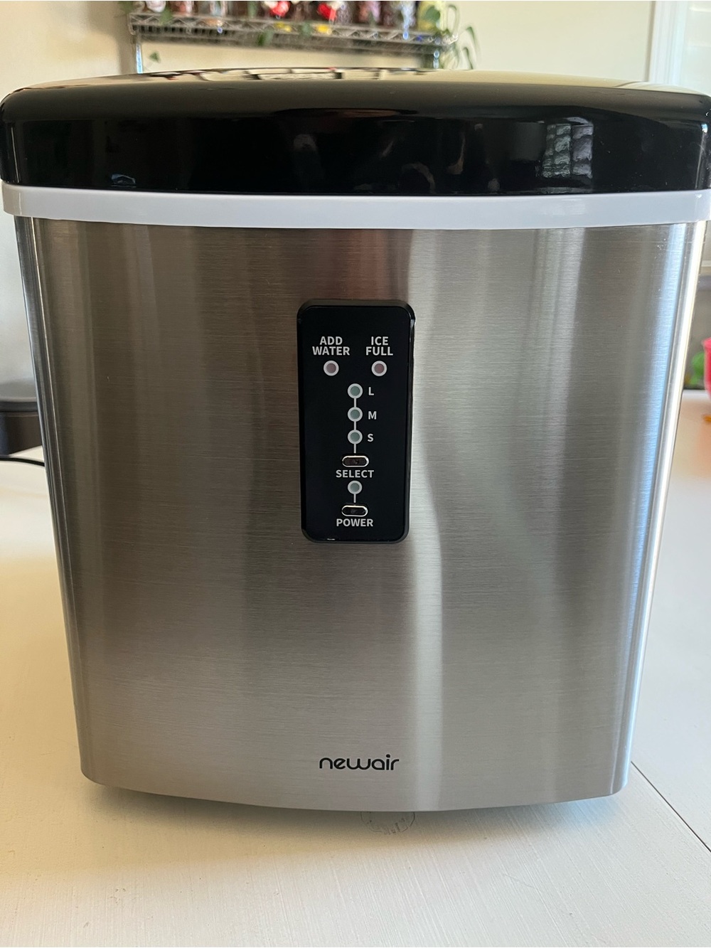 “Like New” Newair Stainless Steel Countertop Ice Maker-Stainless Steel & Black